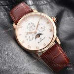 Swiss Replica Blancpain Villeret Perpetual Calendar Rose Gold Mens Watch ETA6654